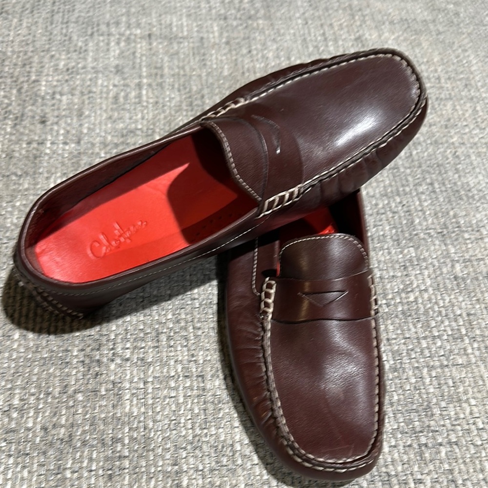Cole Haan Brown Leather Moccasin Flats